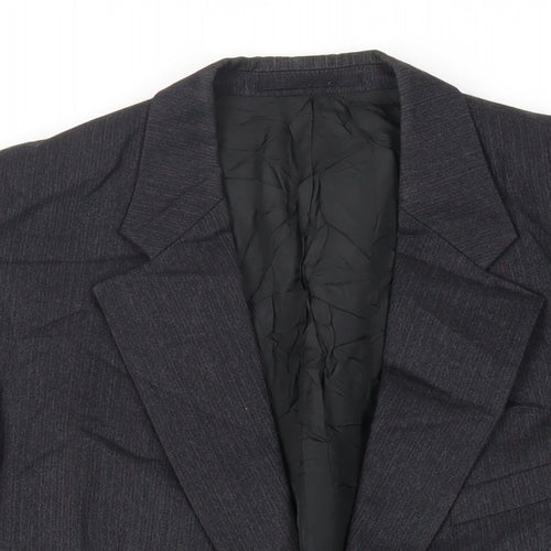 Horne Brothers Mens Grey Striped Wool Jacket Suit Jacket Size 42 Regular
