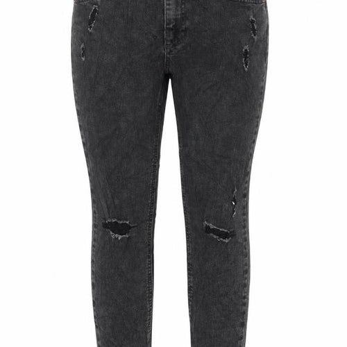 Pull&Bear Womens Black Cotton Skinny Jeans Size 12 L27 in Regular Zip - Raw Hem