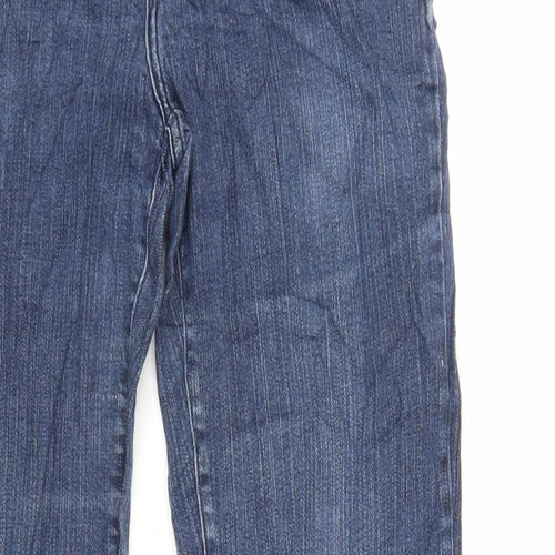 NYDJ Womens Blue Cotton Bootcut Jeans Size 28 in L31 in Regular Zip - Embroidered Pockets