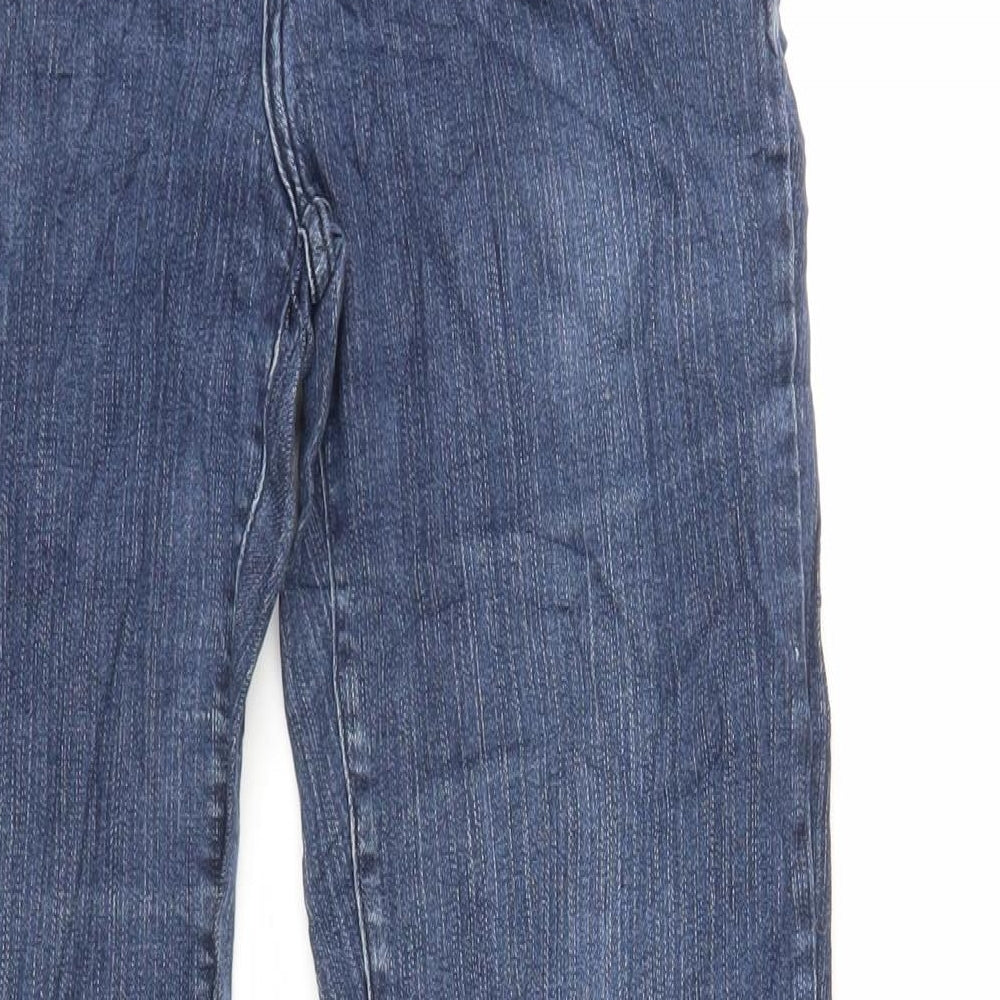 NYDJ Womens Blue Cotton Bootcut Jeans Size 28 in L31 in Regular Zip - Embroidered Pockets