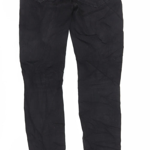Pull&Bear Womens Black Cotton Skinny Jeans Size 10 L26 in Regular Zip