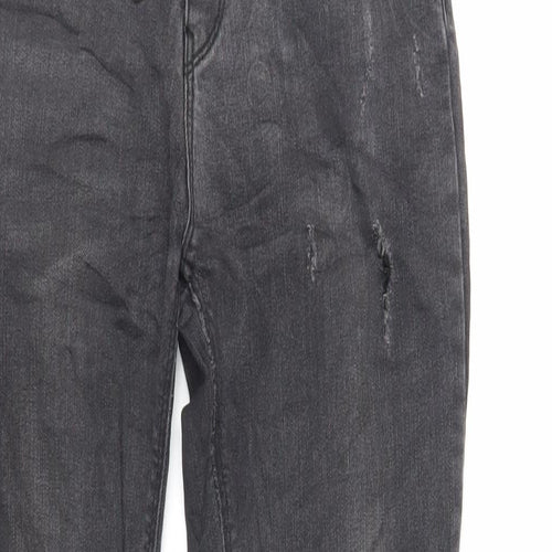 Pull&Bear Womens Grey Cotton Skinny Jeans Size 10 L28 in Regular Zip