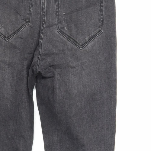 Pull&Bear Womens Grey Cotton Skinny Jeans Size 10 L28 in Regular Zip