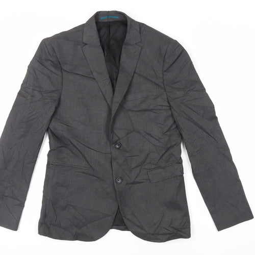 NEXT Mens Grey Polyester Jacket Suit Jacket Size 40 Regular