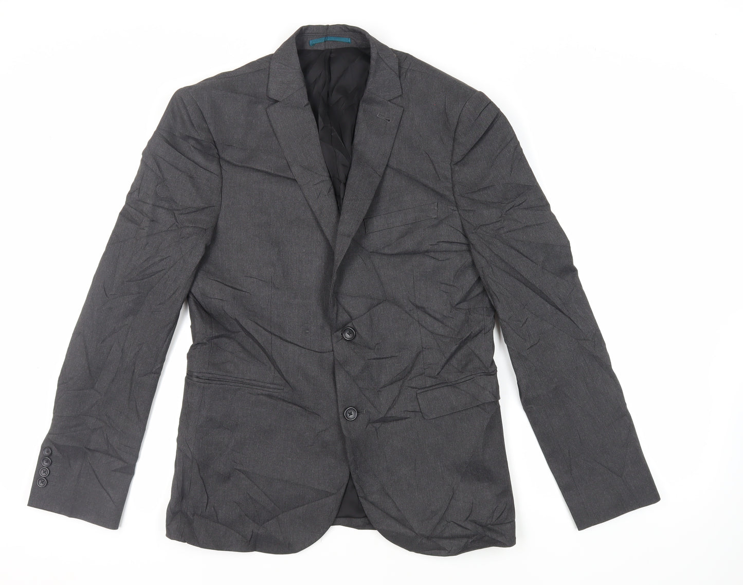 NEXT Mens Grey Polyester Jacket Suit Jacket Size 40 Regular