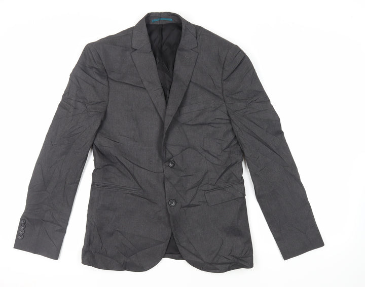 NEXT Mens Grey Polyester Jacket Suit Jacket Size 40 Regular
