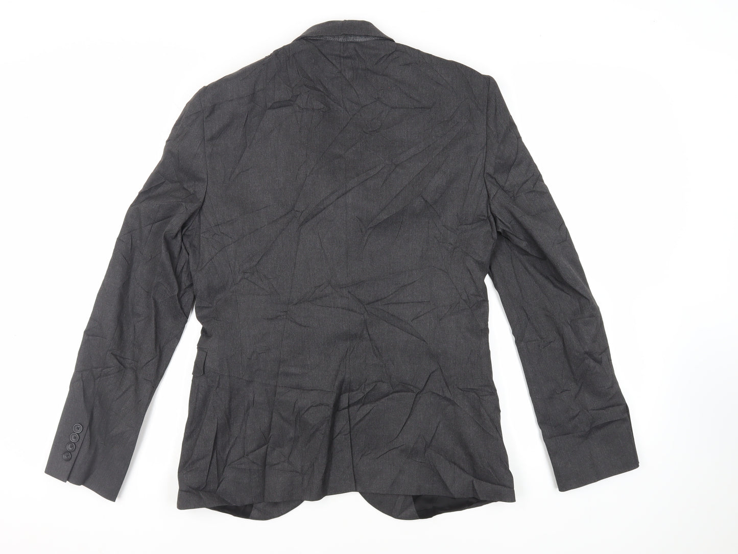 NEXT Mens Grey Polyester Jacket Suit Jacket Size 40 Regular