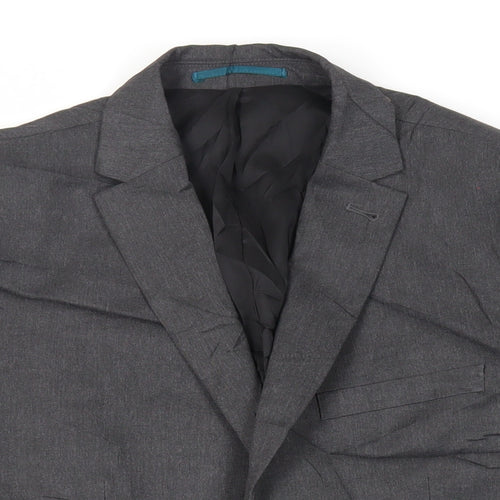 NEXT Mens Grey Polyester Jacket Suit Jacket Size 40 Regular