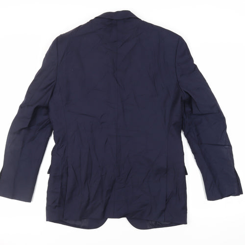 Simon Carter Mens Blue Wool Jacket Suit Jacket Size 40 Regular