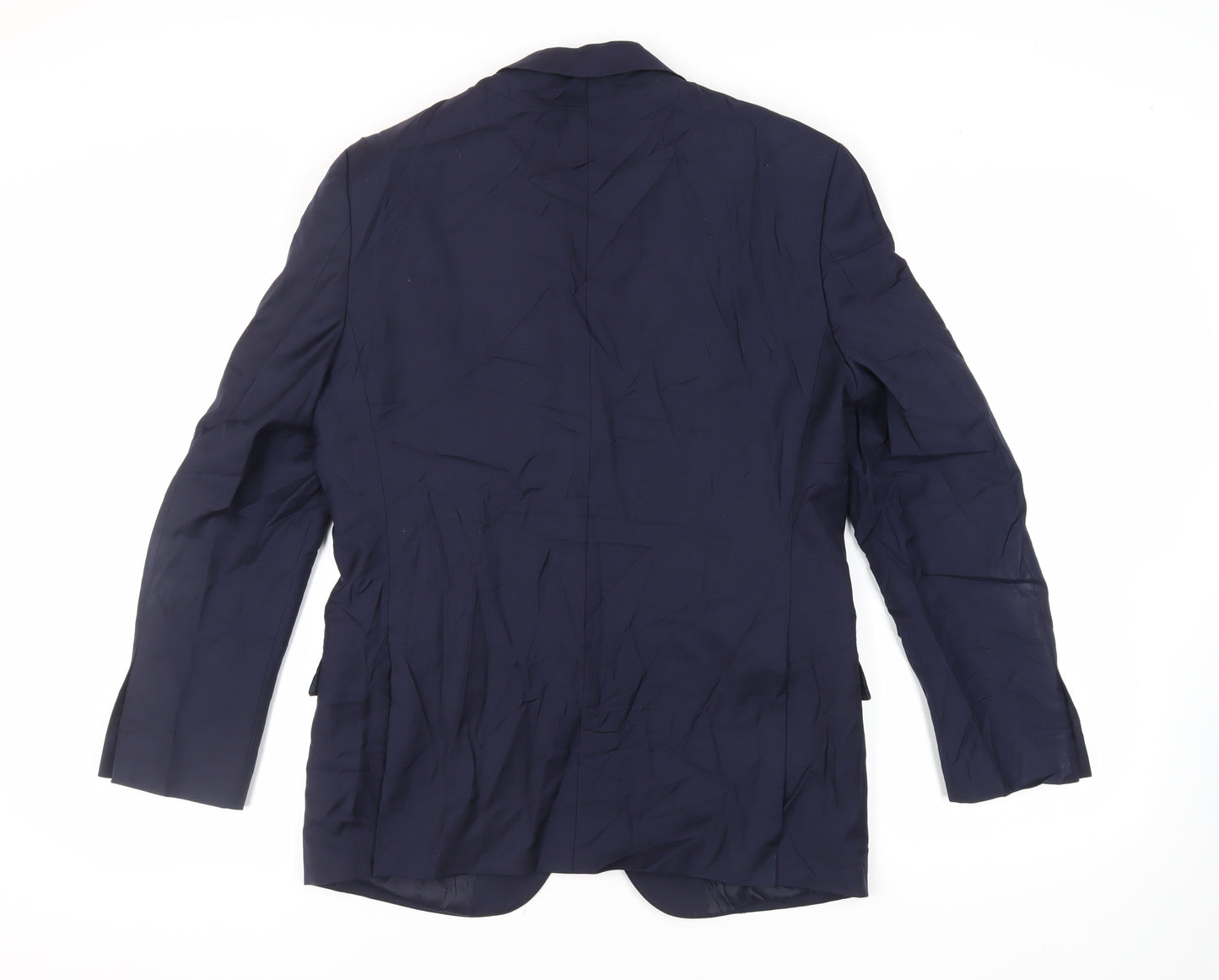 Simon Carter Mens Blue Wool Jacket Suit Jacket Size 40 Regular