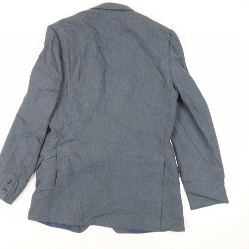 Harbarry of England Mens Blue Polyester Jacket Suit Jacket Size 38 Regular