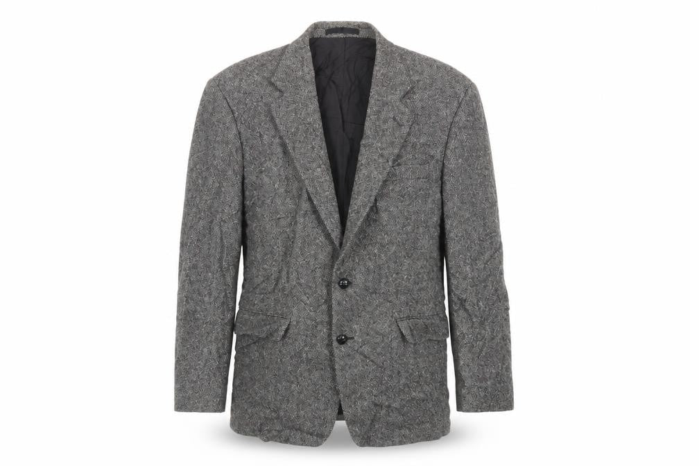 Front view of St Michael men’s grey wool jacket blazer, size 40, regular - vintage