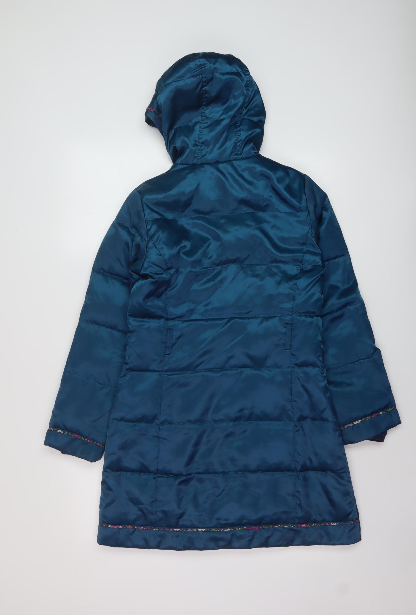 Land's End Girls Blue Puffer Jacket Jacket Size 10-11 Years Zip