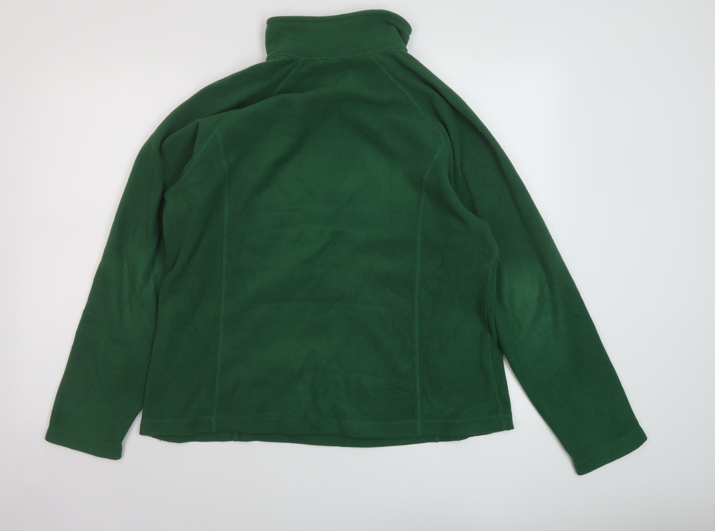 Lands' End Womens Green Polyester Pullover Sweatshirt Size L Zip