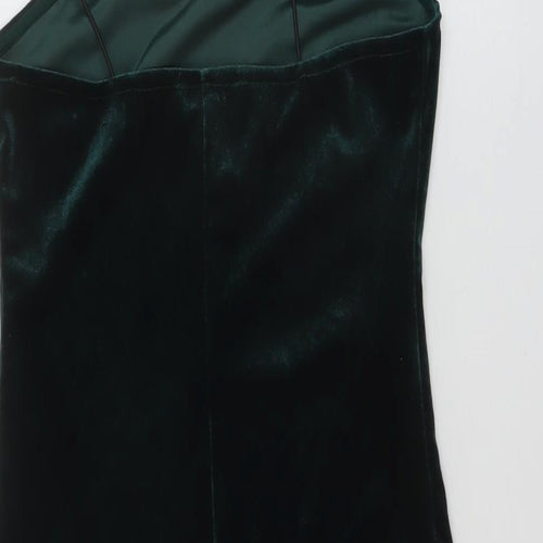 New Look Womens Green Polyester Mini Size 10 Square Neck Pullover
