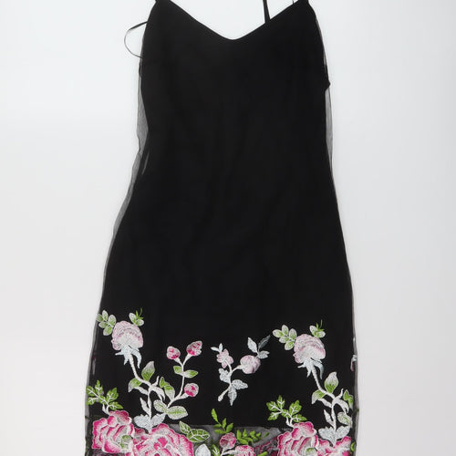 New Look Womens Black Polyester Sheath Size 6 Sweetheart Zip