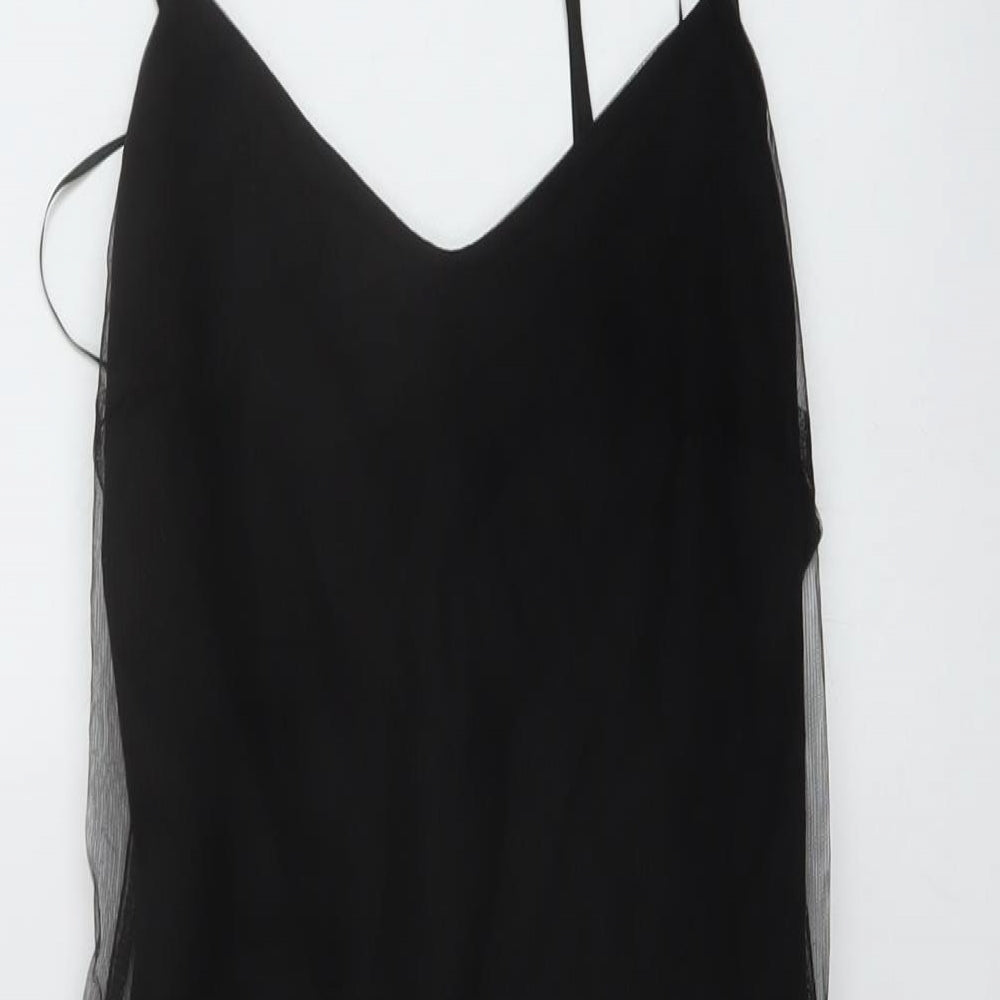 New Look Womens Black Polyester Sheath Size 6 Sweetheart Zip