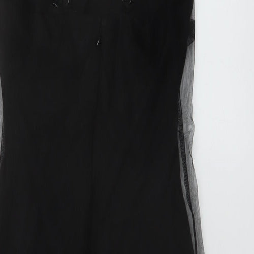 New Look Womens Black Polyester Sheath Size 6 Sweetheart Zip