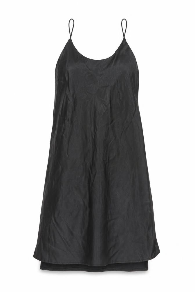 Front view of Dolls Paris women’s black polyester mini, size UK 10, round neck pullover