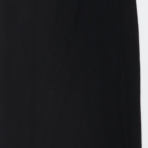 Topshop Womens Black Viscose A-Line Size 8 Round Neck Pullover
