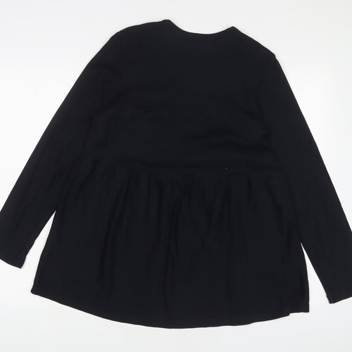 COS Womens Black Cotton Basic T-Shirt Size S Crew Neck
