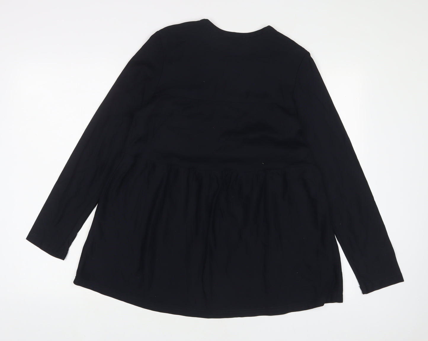 COS Womens Black Cotton Basic T-Shirt Size S Crew Neck