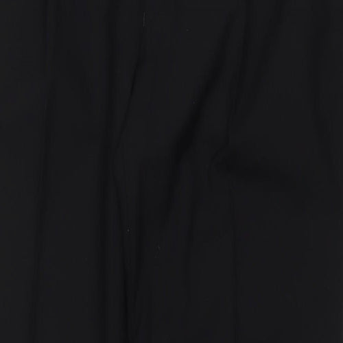 St Michael Mens Black Wool Trousers Size 34 in L33 in Regular Zip - Long Leg, Pockets