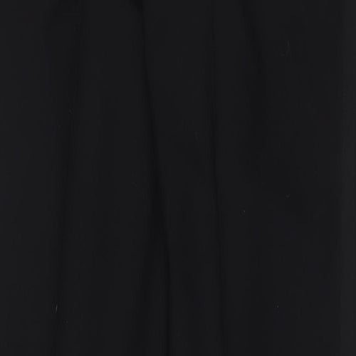 St Michael Mens Black Wool Trousers Size 34 in L33 in Regular Zip - Long Leg, Pockets