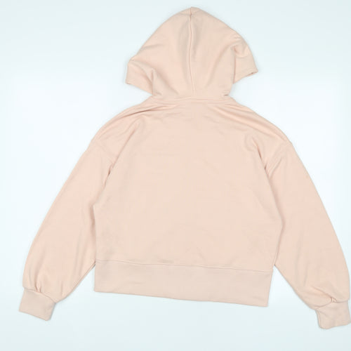 Zara Girls Pink Cotton Full Zip Hoodie Size 11-12 Years Zip