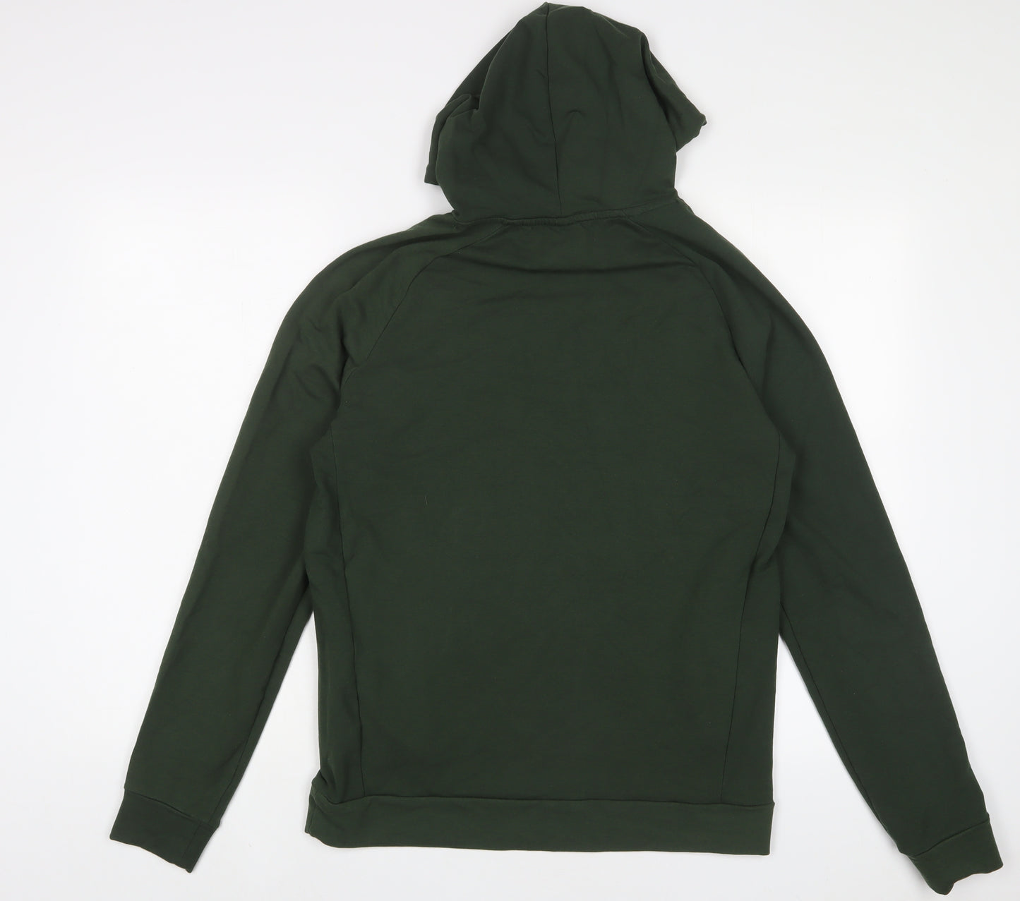 Myprotein Mens Green Cotton Pullover Hoodie Size M - Zip Pockets
