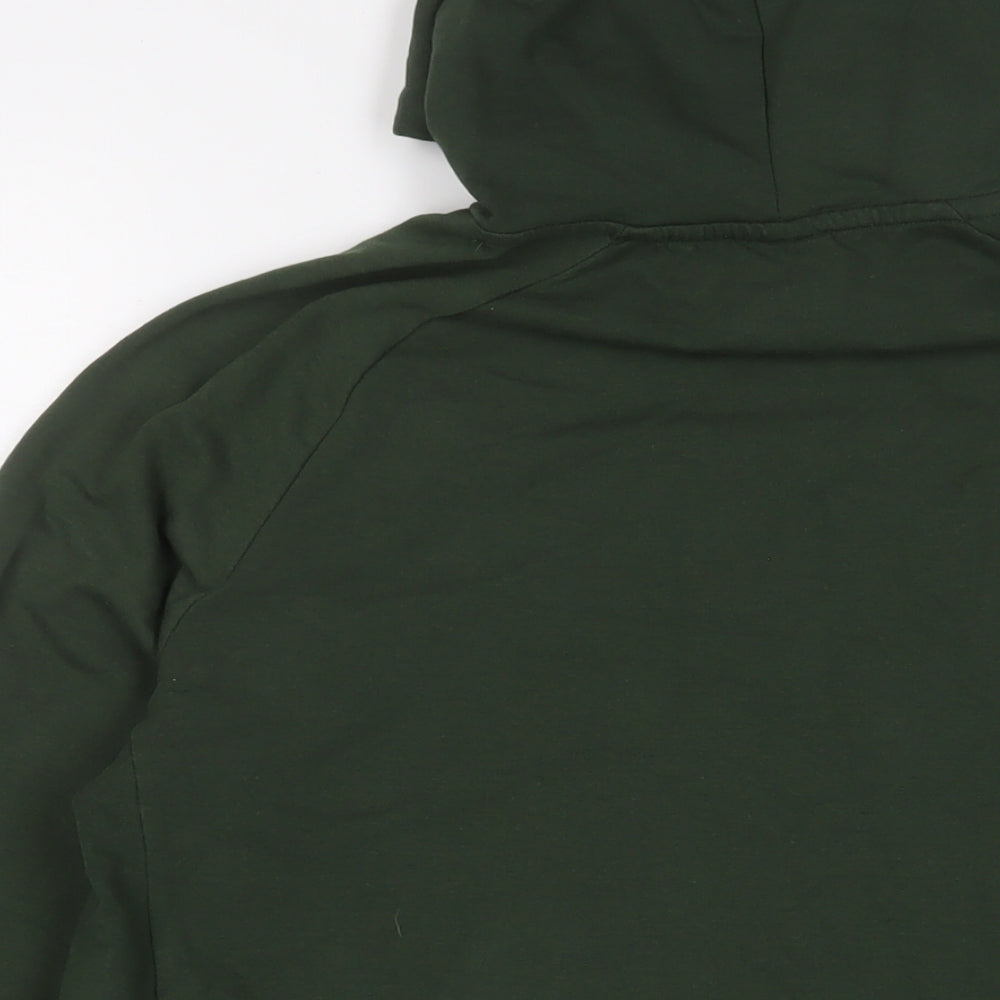 Myprotein Mens Green Cotton Pullover Hoodie Size M - Zip Pockets