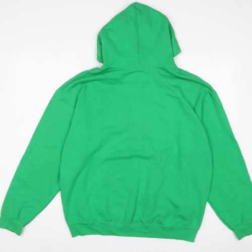 I SAW IT FIRST Womens Green Cotton Pullover Hoodie Size M Pullover - Michigan