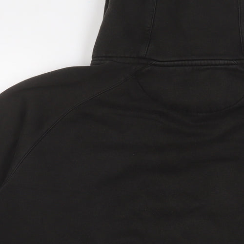 Paria Mens Black Cotton Pullover Hoodie Size M - Logo, Embroidered