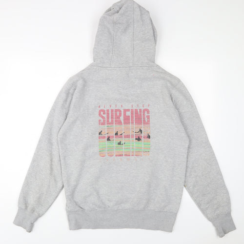 Saltrock Seeker Womens Grey Cotton Pullover Hoodie Size M Pullover - Logo