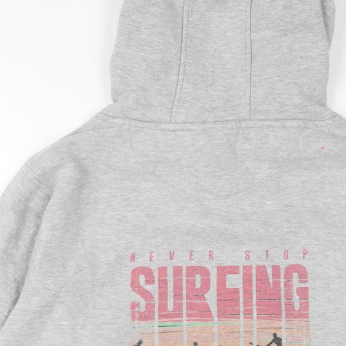 Saltrock Seeker Womens Grey Cotton Pullover Hoodie Size M Pullover - Logo