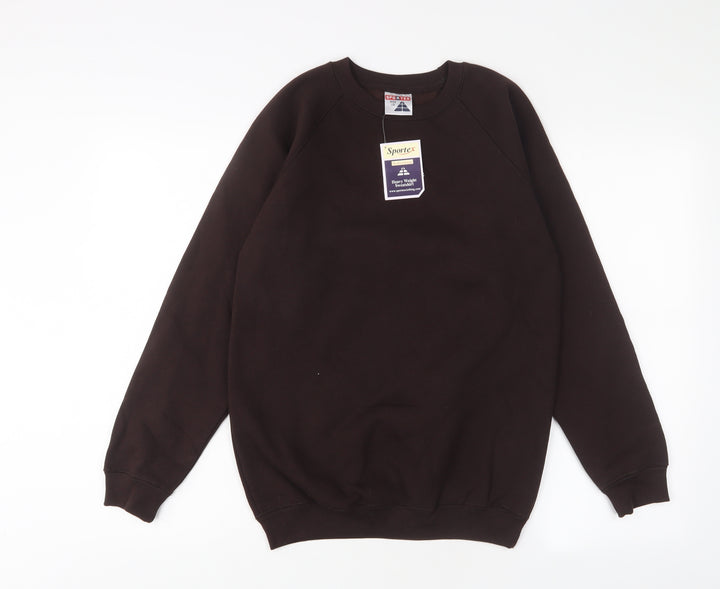 Sportex Boys Brown Cotton Pullover Sweatshirt Size 13 Years Pullover