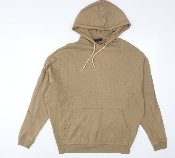 ASOS Mens Brown Cotton Pullover Hoodie Size M