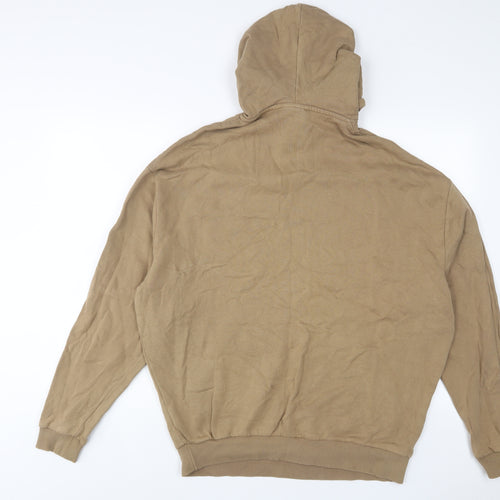 ASOS Mens Brown Cotton Pullover Hoodie Size M