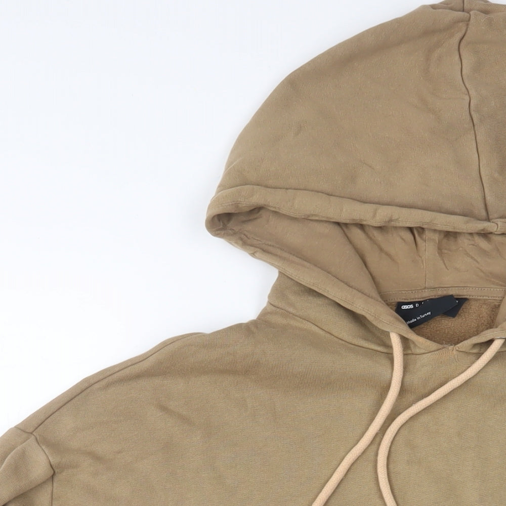 ASOS Mens Brown Cotton Pullover Hoodie Size M