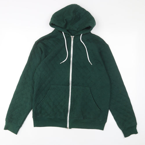 Tokyo Tigers Mens Green Cotton Full Zip Hoodie Size S