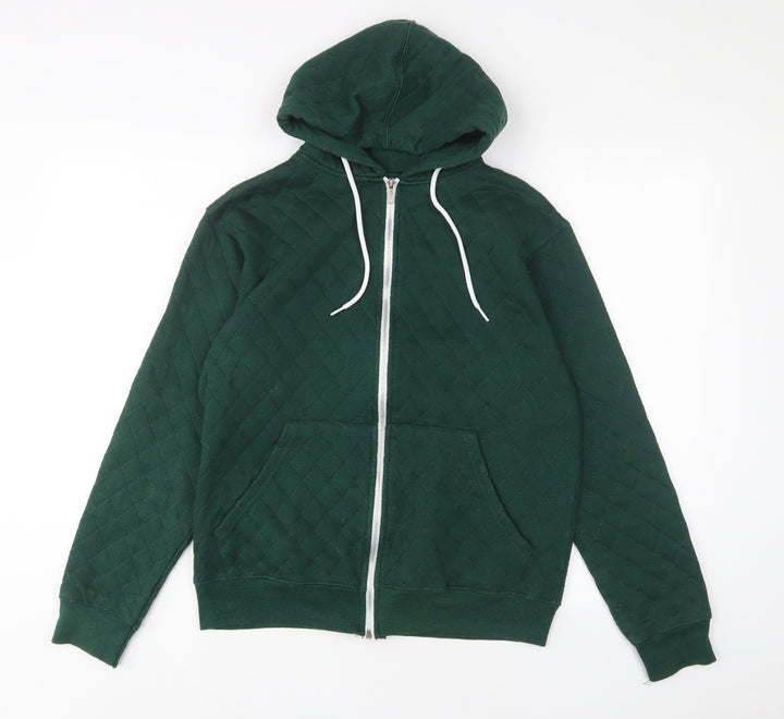 Tokyo Tigers Mens Green Cotton Full Zip Hoodie Size S