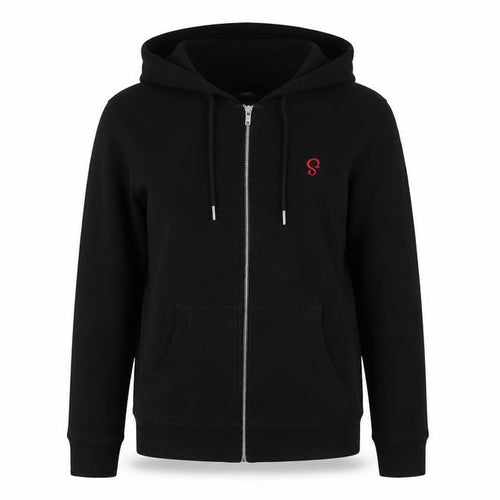 NEXT Womens Black Cotton Full Zip Hoodie Size S - Embroidered