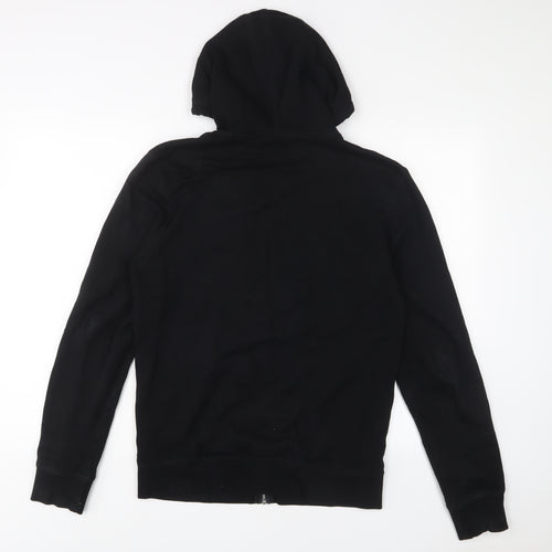 NEXT Womens Black Cotton Full Zip Hoodie Size S - Embroidered