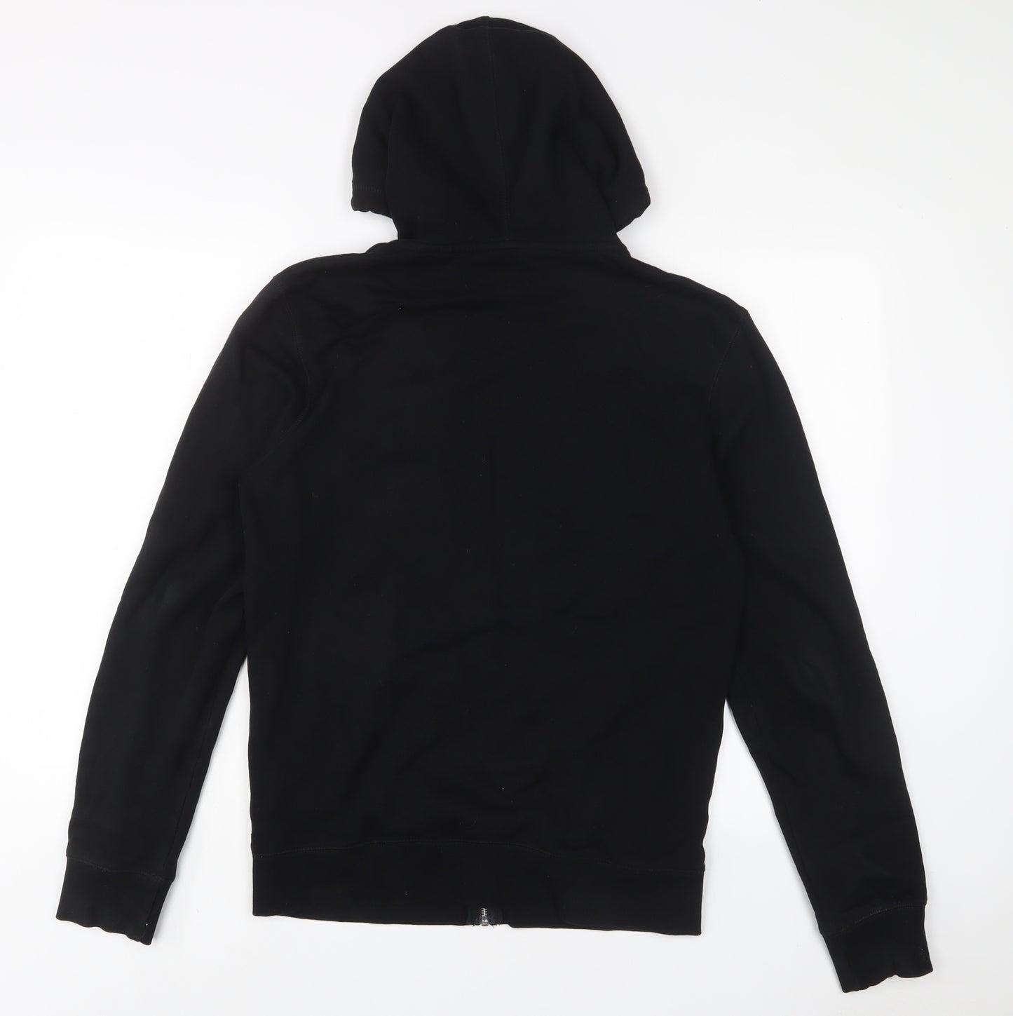 NEXT Womens Black Cotton Full Zip Hoodie Size S - Embroidered