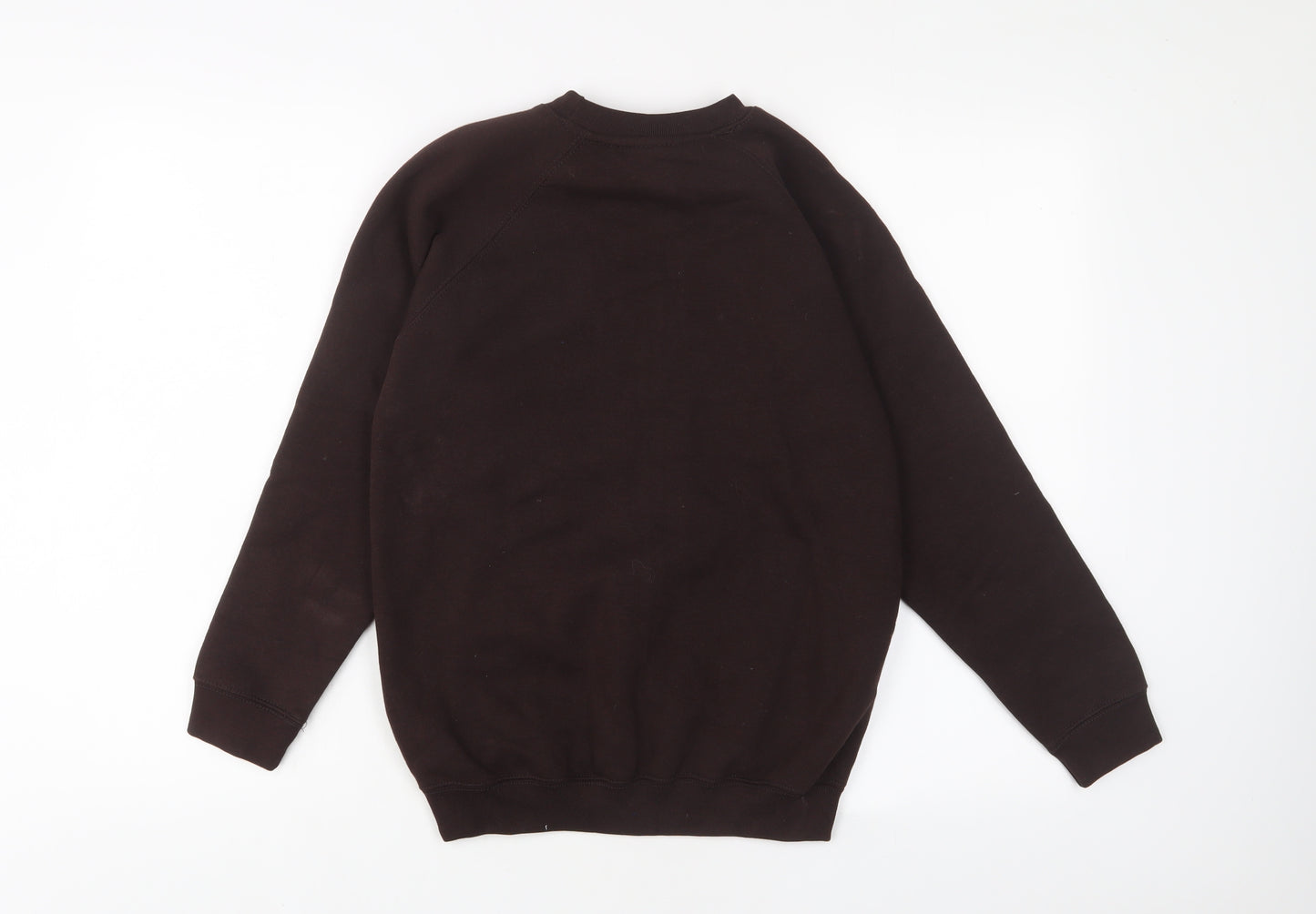 Sportex Boys Brown Cotton Pullover Sweatshirt Size 11-12 Years Pullover - Embroidered