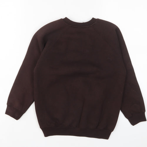Sportex Boys Brown Cotton Pullover Sweatshirt Size 7-8 Years Pullover