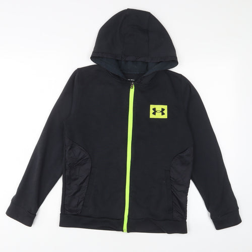 Under armour Boys Grey Cotton Full Zip Hoodie Size 13 Years Zip