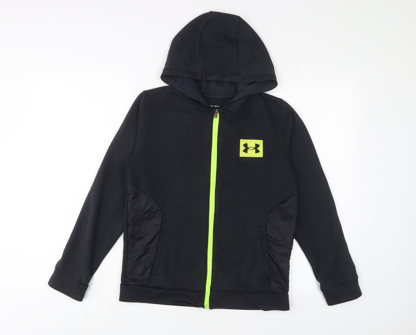 Under armour Boys Grey Cotton Full Zip Hoodie Size 13 Years Zip