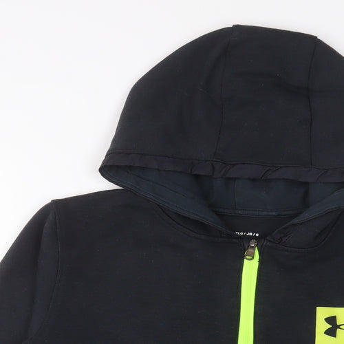 Under armour Boys Grey Cotton Full Zip Hoodie Size 13 Years Zip