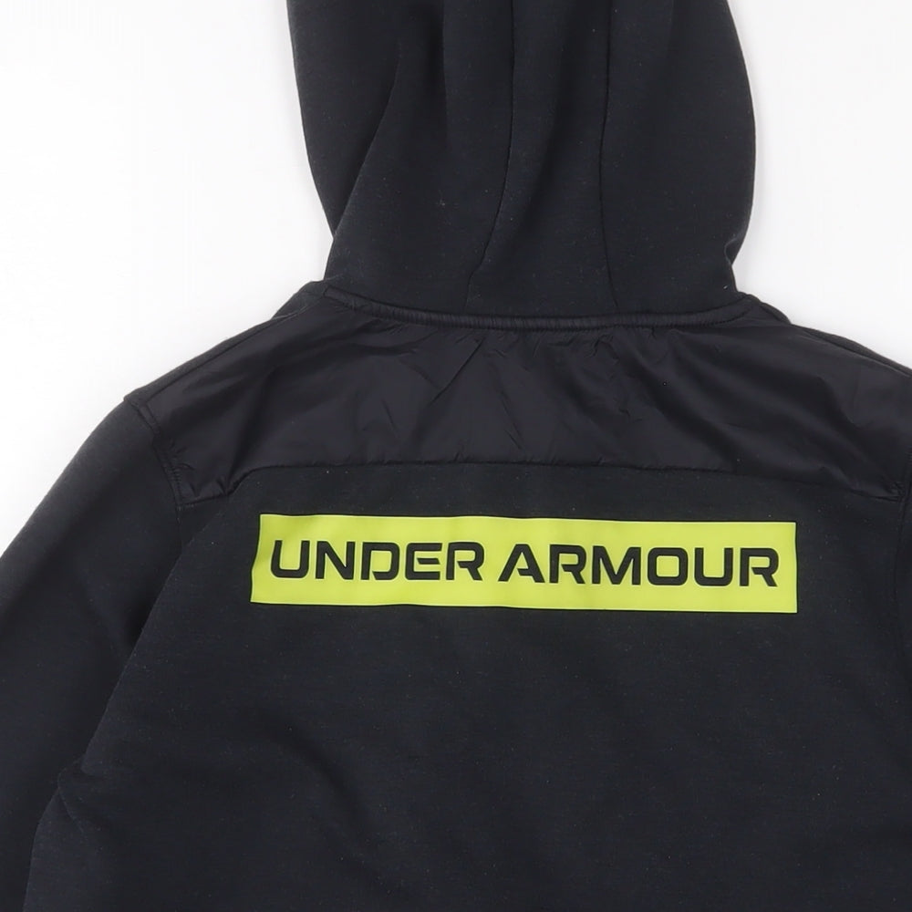 Under armour Boys Grey Cotton Full Zip Hoodie Size 13 Years Zip